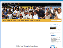 Tablet Screenshot of goldenleafeducationfoundation.org